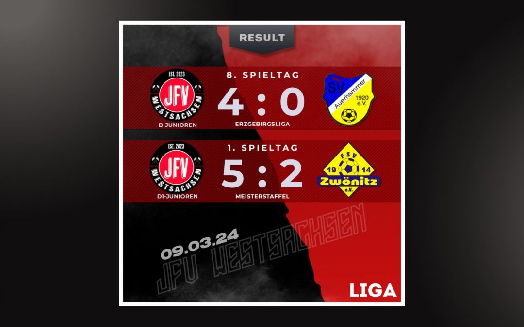 2 Siege am Samstag für unsere JFV-Kicker 💪